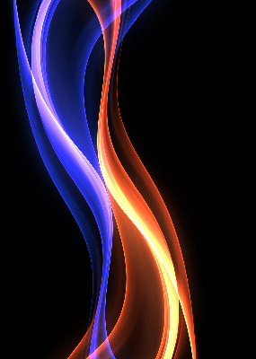 Modern roller blind Orange and blue animation