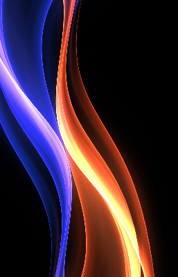 Modern roller blind Orange and blue animation