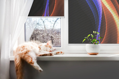 Modern roller blind Orange and blue animation