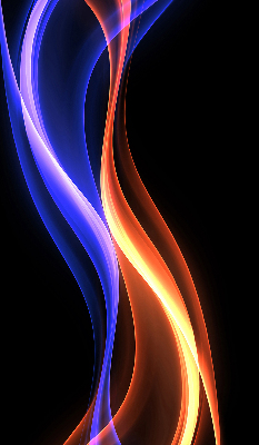 Modern roller blind Orange and blue animation