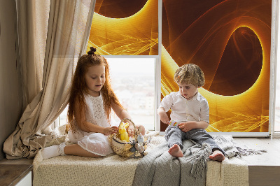 Roller blind for large window Orange abstraction