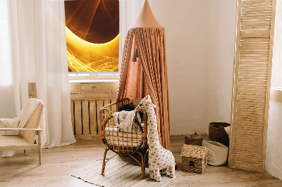 Roller blind for large window Orange abstraction