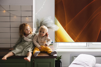 Roller blind for large window Orange abstraction