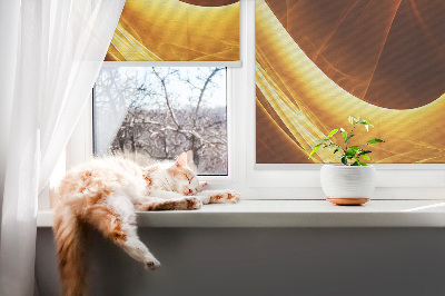 Roller blind for large window Orange abstraction