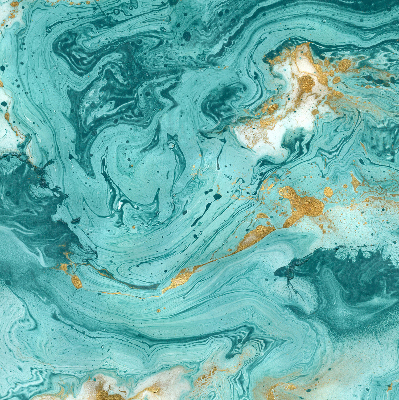 Modern roller blind in turquoise granite
