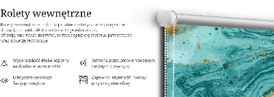 Modern roller blind Turquoise granite