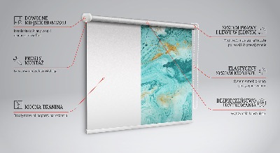 Modern roller blind Turquoise granite