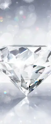 Roller blind for large windows in Diamonds pattern