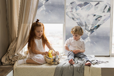 Roller blind for large window Diamonds