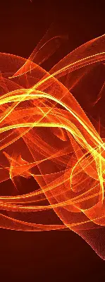 Modern roller blind orange abstraction print