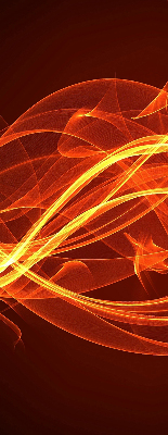 Modern roller blind orange abstraction print