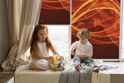Modern roller blind Orange abstraction