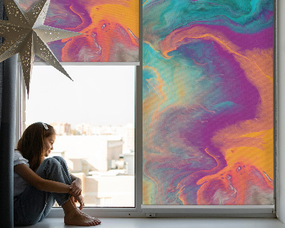 Fabric roller blind Paint washout