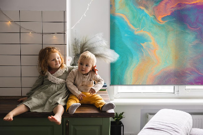 Fabric roller blind Paint washout