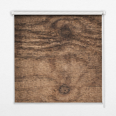 Roller blind for large window Dark wood