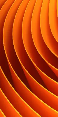 Modern roller blind with orange abstraction print