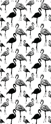 Roller blind for large window Black flamingos