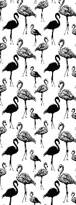 Roller blind for large window Black flamingos