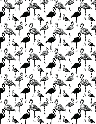 Roller blind for large window Black flamingos
