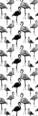 Roller blind for large window Black flamingos
