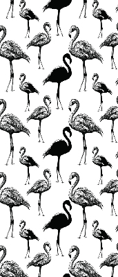 Roller blind for large window Black flamingos