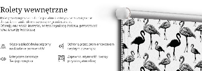 Roller blind for large window Black flamingos