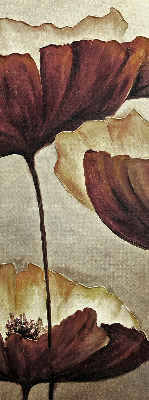 Fabric roller blind with a floral pattern