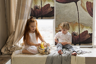 Fabric roller blind Flowers