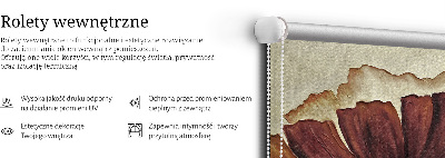 Fabric roller blind Flowers