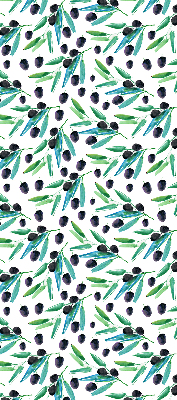 Fabric roller blind Leaves and plums