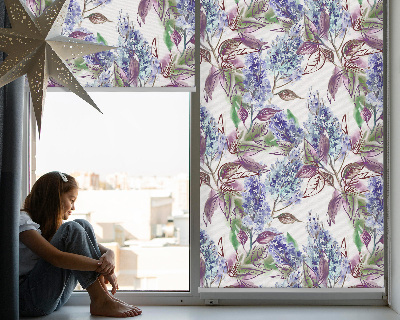 Modern roller blind Summer flowers