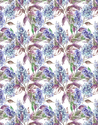 Modern roller blind Summer flowers