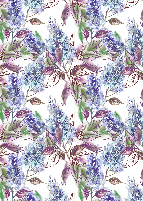 Modern roller blind Summer flowers