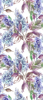 Modern roller blind Summer flowers