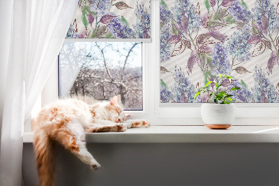 Modern roller blind Summer flowers