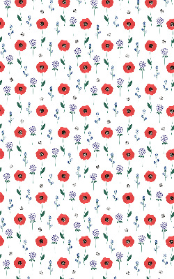 Fabric roller blind Poppy flowers