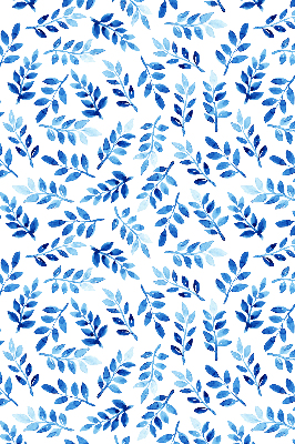 Modern roller blind Blue leaves