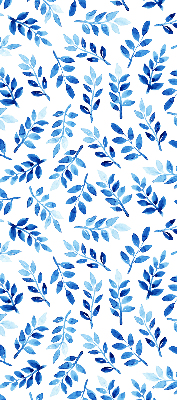 Modern roller blind Blue leaves