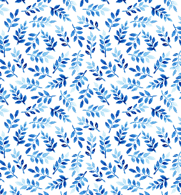 Modern roller blind Blue leaves