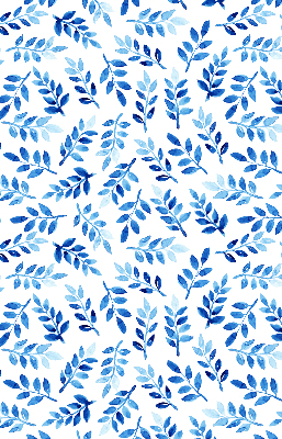 Modern roller blind Blue leaves