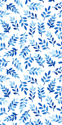 Modern roller blind Blue leaves