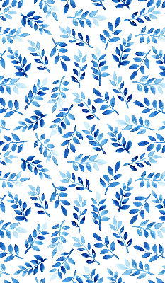 Modern roller blind Blue leaves