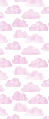 Roller blind for large window pink clouds pattern