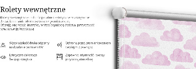 Roller blind for large window Pink clouds