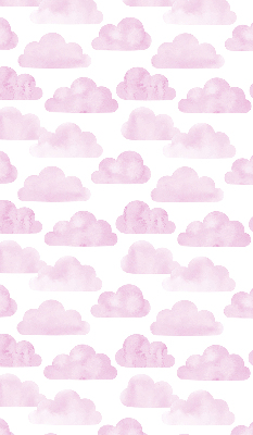 Roller blind for large window pink clouds pattern