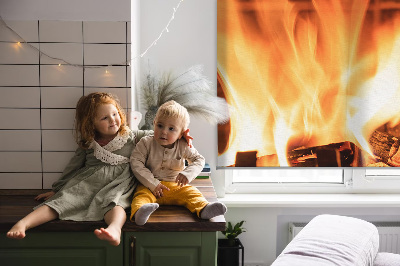 Fabric roller blind Fireplace