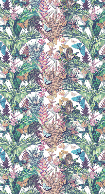 Modern roller blind Butterflies on flowers