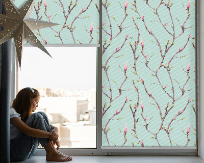 Roller blind for large window Twigs