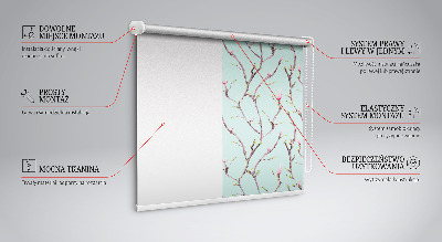Roller blind for large window Twigs