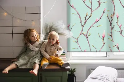 Twigs roller blind for large windows
